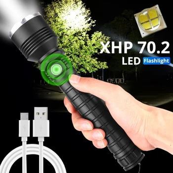 LED Flashlight Most Powerful XLamp XHP50 Rechargeable USB Zoom Torch XHP70 18650 26650 Hunting Lamp SelfDefense light
LED Flashlight Most Powerful XLamp XHP50 Rechargeable USB Zoom Torch XHP70 18650 26650 Hunting Lamp SelfDefense light