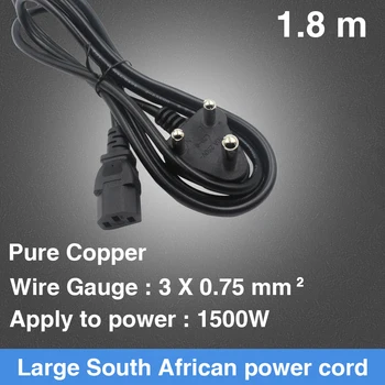SABS Standard Power Cord Cable 3 Round Pin AC Electric For Computer Supply South Africa Plug
SABS Standard Power Cord Cable 3 Round Pin AC Electric For Computer Supply South Africa Plug