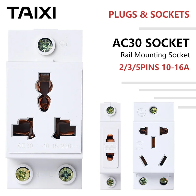 Din Rail Socket Modular Mount 23 Pins AC30 10A16A Universal Single Three Phase EU AUS JP UK Standard White Color
Din Rail Socket Modular Mount 23 Pins AC30 10A16A Universal Single Three Phase EU AUS JP UK Standard White Color