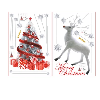 

Santa Claus Sticker Wall Sticker/Snowflake Elk Snowman Child/Shop Window Glass Scene Arrangement/Christmas Stickers