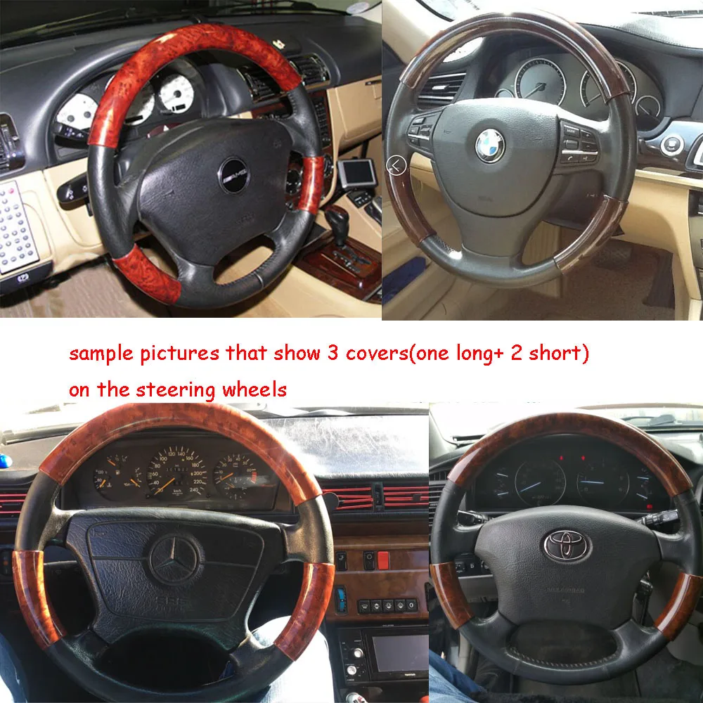 Universal Carbon Fiber Steering Wheel Cover Trim Decor Compatible for Land Cruiser Camry Crown RAV4 Hiace LX ES GS is RX Peugeot 38-41cm 