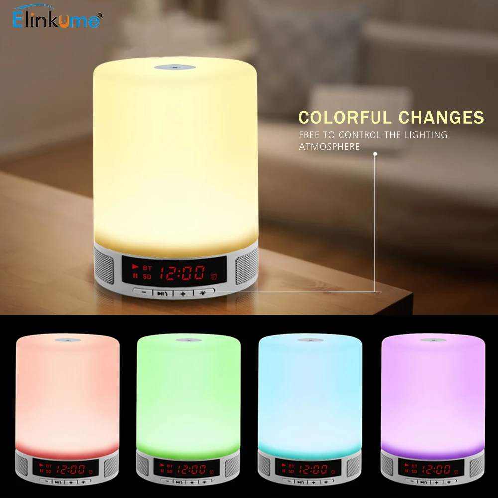 Color Luminous Night Light Portable Bluetooth Speaker Touch Small Speaker Card USB Charging Bedroom Living Room Color Dimming
Color Luminous Night Light Portable Bluetooth Speaker Touch Small Speaker Card USB Charging Bedroom Living Room Color Dimming