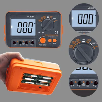 Digital Display Battery Powered With Test Lead DCV ACV Meter Measuring Tool Easy Read Backlight Insulation Resistance Tester
Digital Display Battery Powered With Test Lead DCV ACV Meter Measuring Tool Easy Read Backlight Insulation Resistance Tester