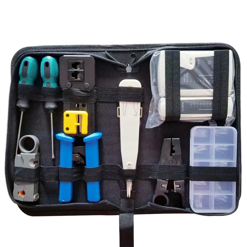 BMBY-Network Tool Kit Set, Cable Tester Repair Tools Wire Stripping Cutter, Coax Crimper Plug Crimping, Punch Down Wire Data Det
BMBY-Network Tool Kit Set, Cable Tester Repair Tools Wire Stripping Cutter, Coax Crimper Plug Crimping, Punch Down Wire Data Det