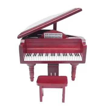 1:12 Dollhouse Miniature Wood Grand Piano with Stool Decorative Accessories 72XC
1:12 Dollhouse Miniature Wood Grand Piano with Stool Decorative Accessories 72XC