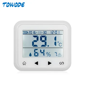 Towode Wireles LED Display Temperature Humidity Detector Alarm Sensor for home Security alarm system
Towode Wireles LED Display Temperature Humidity Detector Alarm Sensor for home Security alarm system
