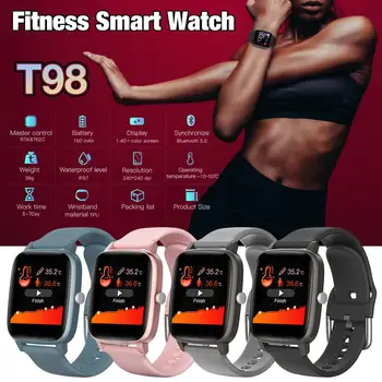 T98 Body Temperature Smartwatch IP67 Waterproof Bluetooth5.0 Pedometer Heart Rate Monitor Step Counter Smart Watch For Men Women
T98 Body Temperature Smartwatch IP67 Waterproof Bluetooth5.0 Pedometer Heart Rate Monitor Step Counter Smart Watch For Men Women