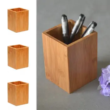 Bamboo Pen Pencil Holder Makeup Brush Storage Office Desktop Stationery Organizer Square Container
Bamboo Pen Pencil Holder Makeup Brush Storage Office Desktop Stationery Organizer Square Container