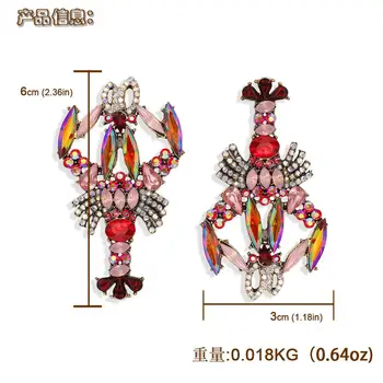 BK Tribal Jewelry Multi Color Crystal Earrings Colorful Geometric Rhinestone Resin Crab Style Women Individualized Earrings New
BK Tribal Jewelry Multi Color Crystal Earrings Colorful Geometric Rhinestone Resin Crab Style Women Individualized Earrings New
