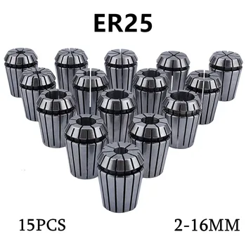 15Pc ER25 Precision Spring Collet Set for CNC Engraving Machine & milling Lathe Tool TMPG Gripping Range: 2MM to 16MM
15Pc ER25 Precision Spring Collet Set for CNC Engraving Machine & milling Lathe Tool TMPG Gripping Range: 2MM to 16MM