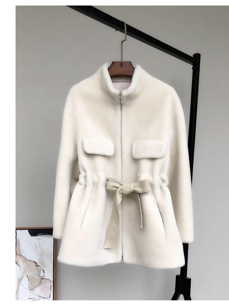 Nerazzurri Zip up ladies teddy bear jacket long sleeve sashes Winter teddy coat women faux shearling jacket 2020 women fashion