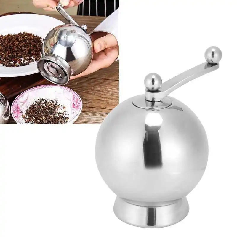 Portable Stainless Steel Pepper Mill Spice Grinder Household Kitchen Tool Kitchen Utensils Manual Coffee Mill
Portable Stainless Steel Pepper Mill Spice Grinder Household Kitchen Tool Kitchen Utensils Manual Coffee Mill