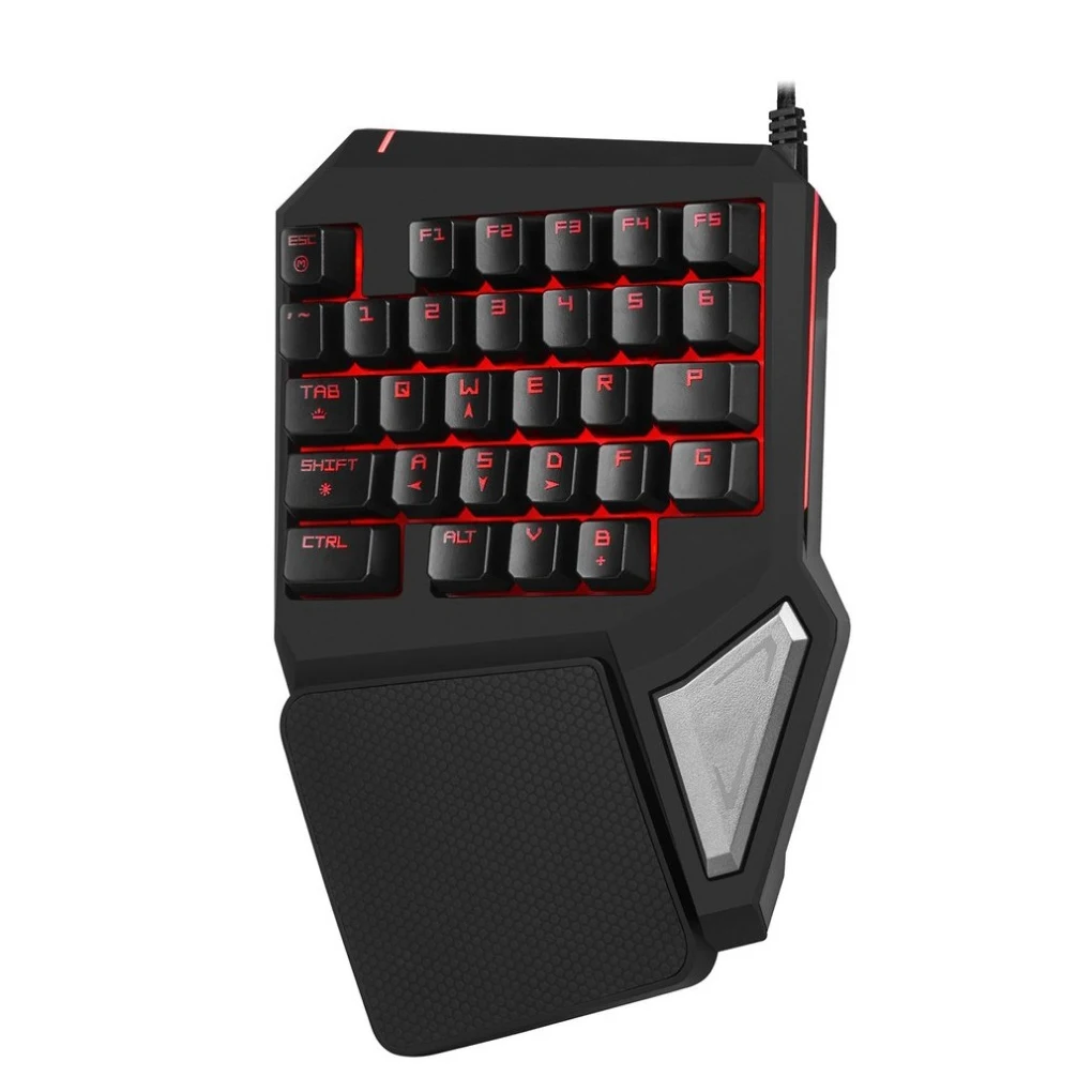 7 Colors LED Backlight Gaming Keyboard USB Wired Single Hand Professional Gaming Keyboard Anti-Ghosting Keypad Game Key for Pubg
7 Colors LED Backlight Gaming Keyboard USB Wired Single Hand Professional Gaming Keyboard Anti-Ghosting Keypad Game Key for Pubg