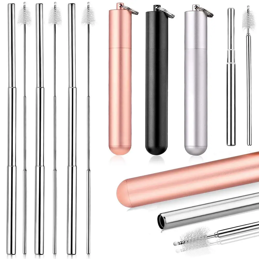 Metal Straw Collapsible Portable Folding Reusable Drinking Foldable Straw Stainless Steel Cocktail-Tubes Straws Bar Accessories
Metal Straw Collapsible Portable Folding Reusable Drinking Foldable Straw Stainless Steel Cocktail-Tubes Straws Bar Accessories
