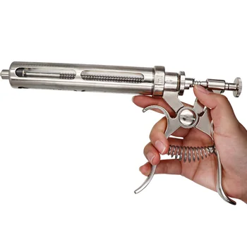 10/20/30/50Ml Veterinary Continuos Injection Syringe Stainless Steel Vaccination Gun Automatic for Pig Chicken Sheep Cow Pet
10/20/30/50Ml Veterinary Continuos Injection Syringe Stainless Steel Vaccination Gun Automatic for Pig Chicken Sheep Cow Pet