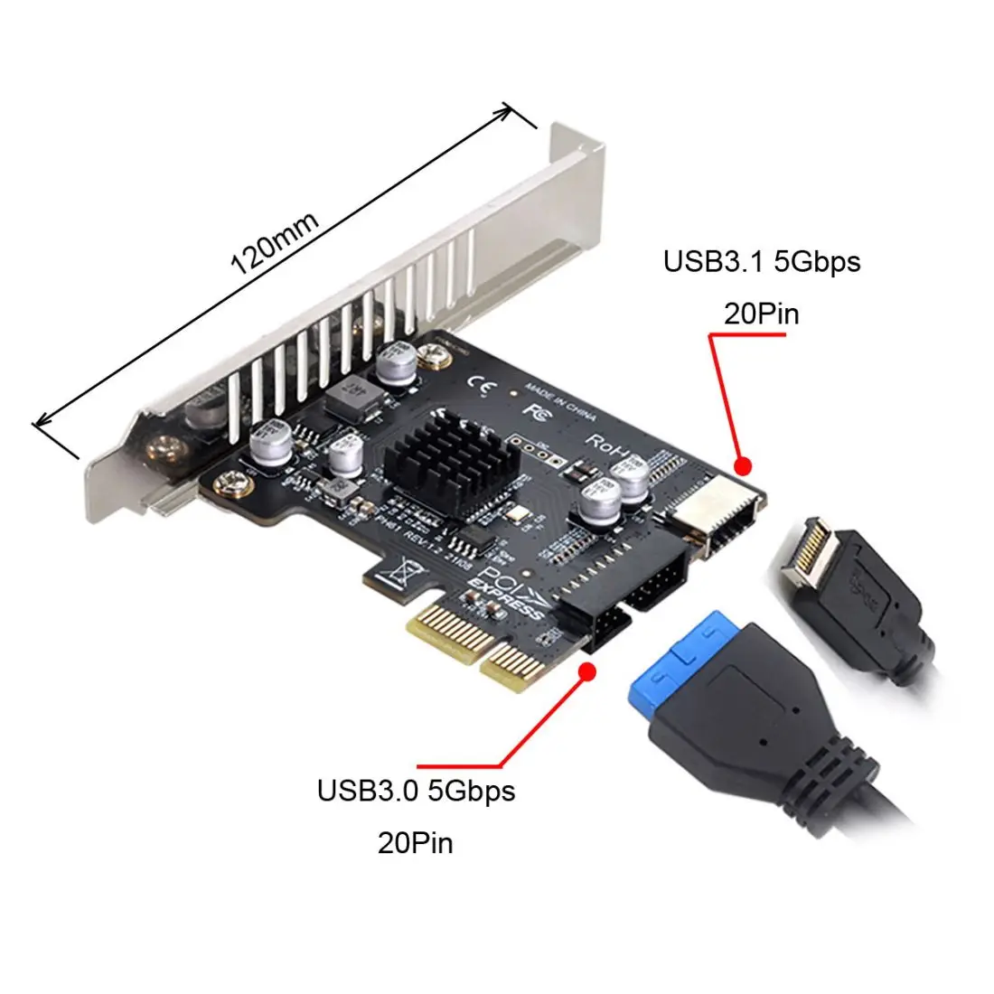 Гнездо передней панели Xiwai Type-E USB 3,1 и USB 20 Pin к PCI-E 1X Express Card VL805, адаптер для материнской платы 5 Гбит/с
Гнездо передней панели Xiwai Type-E USB 3,1 и USB 20 Pin к PCI-E 1X Express Card VL805, адаптер для материнской платы 5 Гбит/с