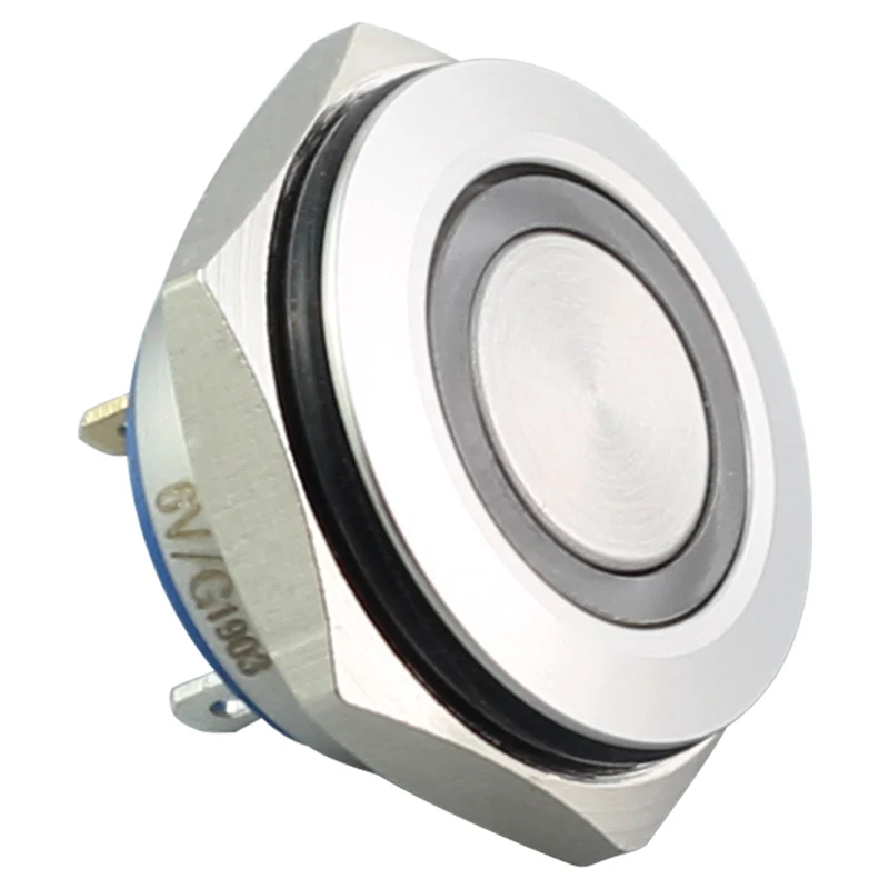 New type IP65 waterproof Stainless Steel 16mm 24 volt ring led push button switch | Обустройство дома