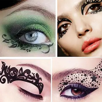 

10-sheet Temporary Tattoo Stickers Temporary Transfer Eyeshadow Eyeliner Tattoo Sticker for Party