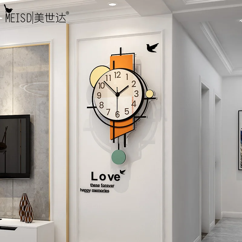 MEISD Europe Home Watch Pendulum Clock Creative Home Decor Quartz Silent Horloge Living Room Free Wall Stickers Free Shipping 
MEISD Europe Home Watch Pendulum Clock Creative Home Decor Quartz Silent Horloge Living Room Free Wall Stickers Free Shipping