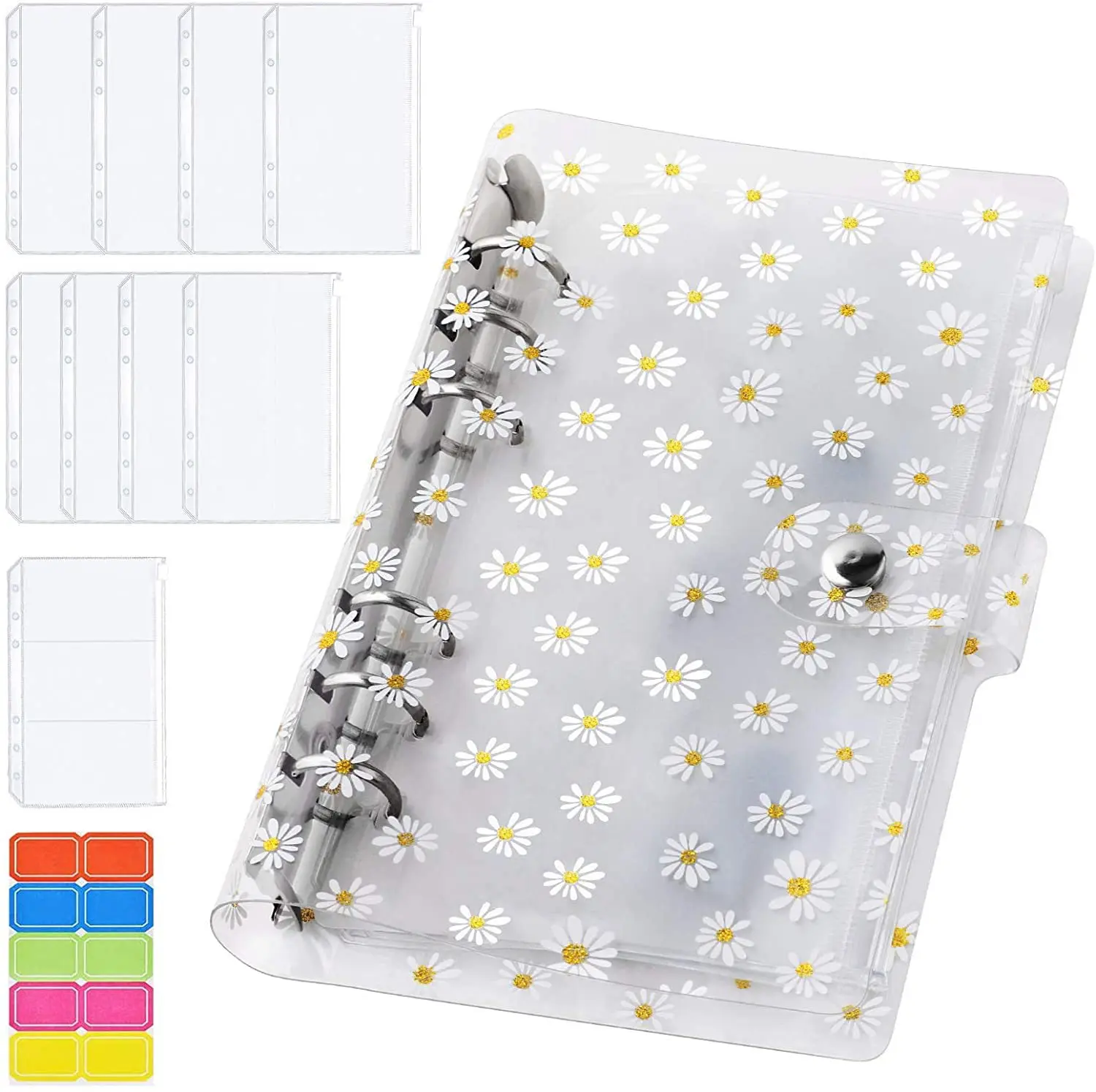 A6 Daisy Notebook Binder Budget Planner Organizer 6 Ring Binder Cover 8 Binder Pockets And 10 Pieces Expense Budget Sheets
A6 Daisy Notebook Binder Budget Planner Organizer 6 Ring Binder Cover 8 Binder Pockets And 10 Pieces Expense Budget Sheets