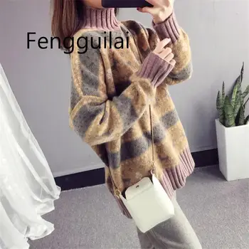 FENGGUILAI Christmas Deer Loose Sweater Female 2019 Autumn Winter Striped Long-sleeved Thick Warm Jacquard Sweater Khaki Gray
FENGGUILAI Christmas Deer Loose Sweater Female 2019 Autumn Winter Striped Long-sleeved Thick Warm Jacquard Sweater Khaki Gray