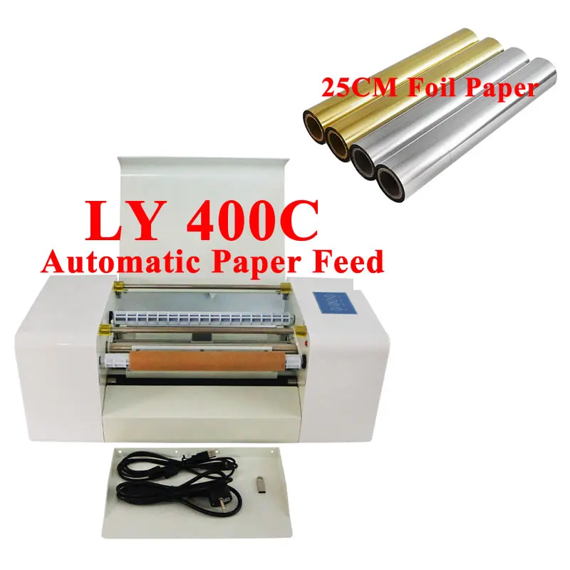 Digital Foil Printer Machine LY 400C Hot Foil Printing Stamper for Business Card Printing with Rolling Reel Kit USB Interface
Digital Foil Printer Machine LY 400C Hot Foil Printing Stamper for Business Card Printing with Rolling Reel Kit USB Interface