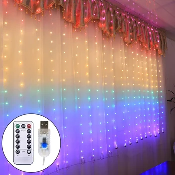 Led Icicle String Light 1.5 * 2M Rainbow Curtain Lights USB 8 Mode Fairy Garland Christmas Wedding Party Indoor Outdoor Decor
Led Icicle String Light 1.5 * 2M Rainbow Curtain Lights USB 8 Mode Fairy Garland Christmas Wedding Party Indoor Outdoor Decor
