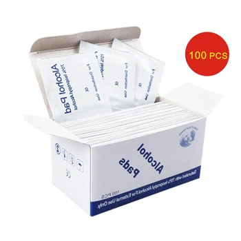 100 Pcs Alcohol Disinfection Wet Wipe Skin Disposable Prep Swap Pad Antiseptic Cleaning Care Wipe Jewelry Mobile Phone Clean
100 Pcs Alcohol Disinfection Wet Wipe Skin Disposable Prep Swap Pad Antiseptic Cleaning Care Wipe Jewelry Mobile Phone Clean