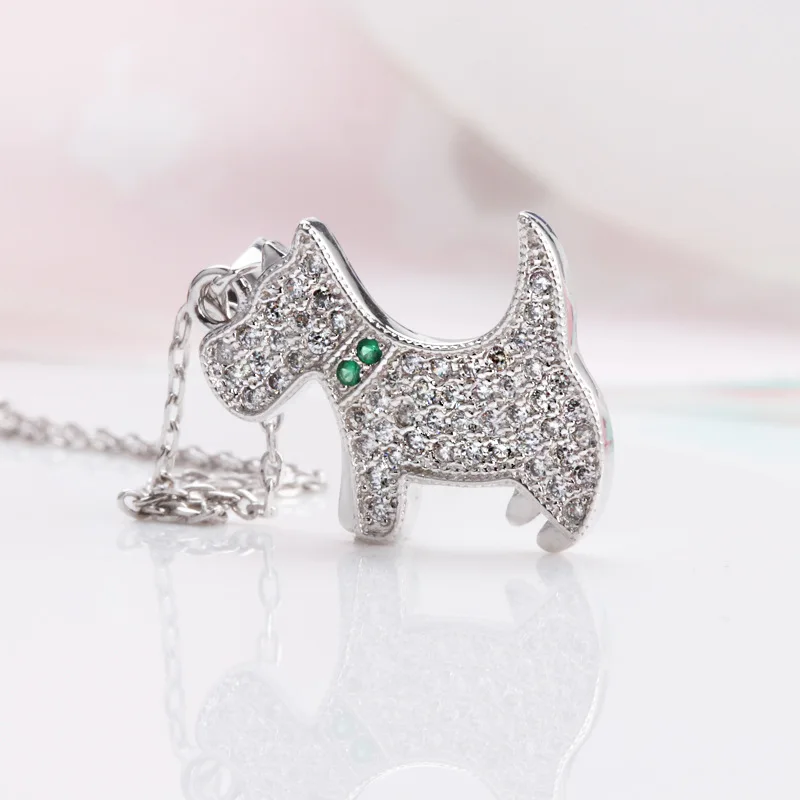 Buyee 925 Sterling Silver Cute Necklace Chain Lively Lovable Puppy & White Zircon Dog Animal Pendant Necklace for Women Jewelry
Buyee 925 Sterling Silver Cute Necklace Chain Lively Lovable Puppy & White Zircon Dog Animal Pendant Necklace for Women Jewelry