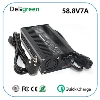 58.8V 7A Black Charger 14S Universal 51.8V li-ion battery Charger Output DC 58.8V With cooling fan
58.8V 7A Black Charger 14S Universal 51.8V li-ion battery Charger Output DC 58.8V With cooling fan
