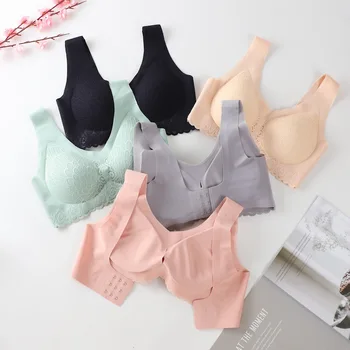Upgraded Thailand Latex Underwear 4.0 Hidden Buckle Seemless Lace Bra Solid Women's Gathering Bra 
Upgraded Thailand Latex Underwear 4.0 Hidden Buckle Seemless Lace Bra Solid Women's Gathering Bra