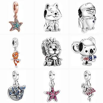 Fit Original Brand Charms Silver Color Bracelet Necklace Bald Eagle Flamingo Koala Akita Inu DIY Beads Women Jewelry Pendant
Fit Original Brand Charms Silver Color Bracelet Necklace Bald Eagle Flamingo Koala Akita Inu DIY Beads Women Jewelry Pendant