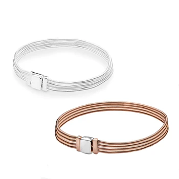 2020 New 100%925 Sterling Silver Reflective Multi-snake Chain Bracelet Suitable For European Original Clip Fashion Diy Jewelry
2020 New 100%925 Sterling Silver Reflective Multi-snake Chain Bracelet Suitable For European Original Clip Fashion Diy Jewelry