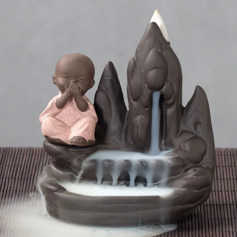 Ceramic Little Monk Backflow Incense Burner Creative Incense Stick Holder Home Decor Small Buddha Incense Waterfall Censer
Ceramic Little Monk Backflow Incense Burner Creative Incense Stick Holder Home Decor Small Buddha Incense Waterfall Censer