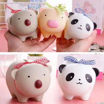 

Kids Cute Panda Animal Piggy Bank Box Toys Treasure Money Coin Saving Game Money Table Decor Xmas Gift for children kids