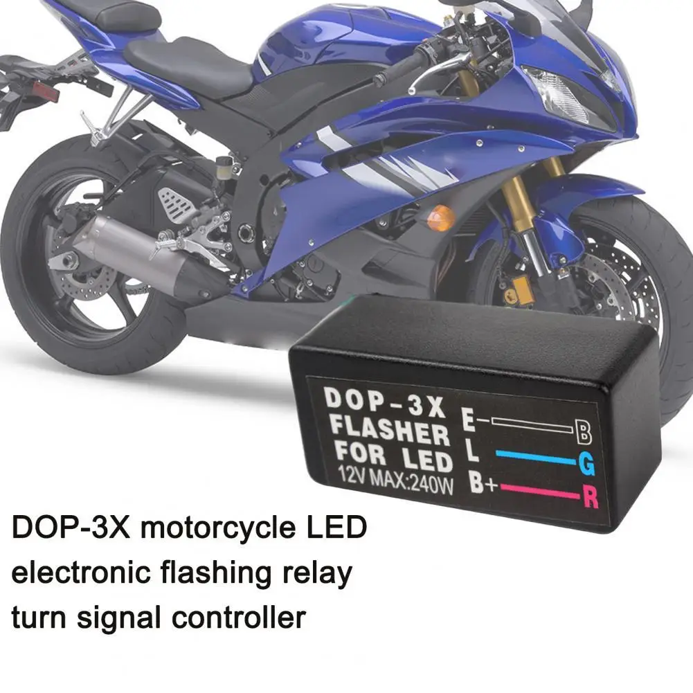DOP-3X 12V Adjustable Frequency LED Flasher Relay Turn Signal Blinker Indicator For Motorcycle Switch ATVs Parts | Автомобили и