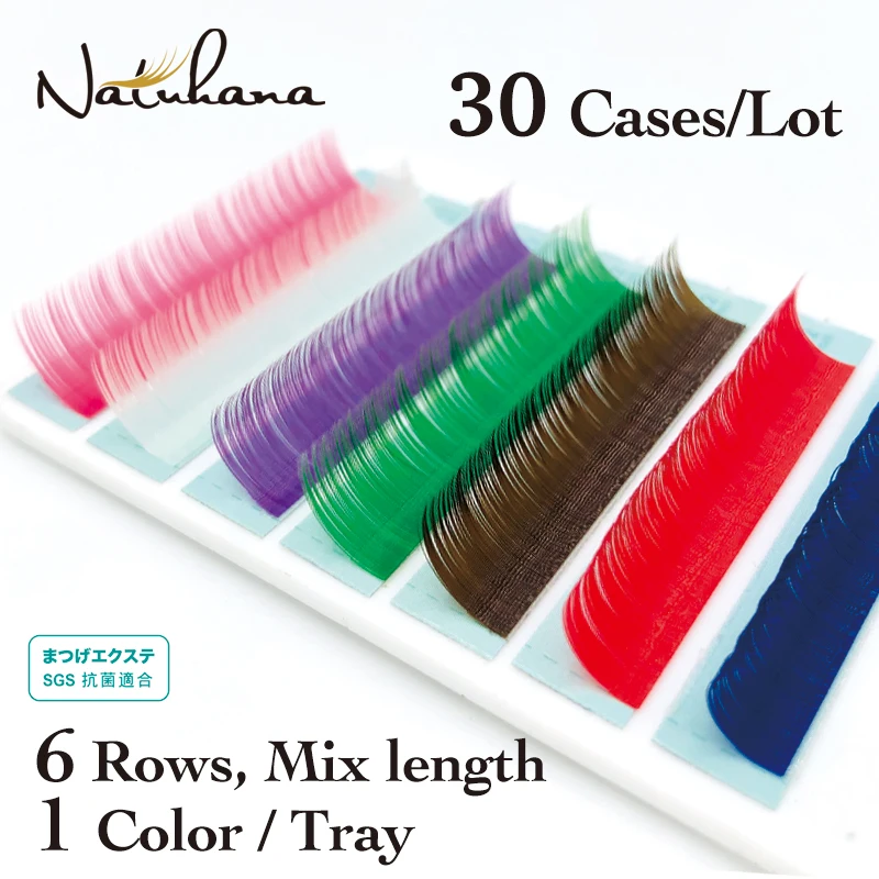NATUHANA 30Cases/Lot Premium Purple Blue Brown Green Red Pink White Colors Eyelash Extension Individual Mink Color false lashes
NATUHANA 30Cases/Lot Premium Purple Blue Brown Green Red Pink White Colors Eyelash Extension Individual Mink Color false lashes