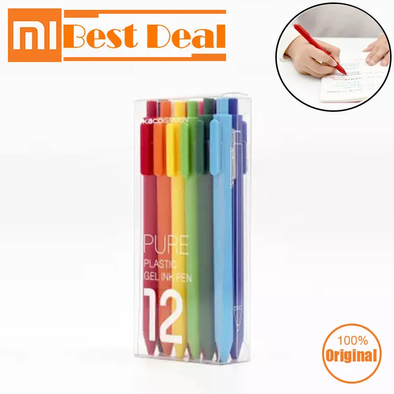 Xiaomi Kaco Rainbow Pen 12pcs Color Marker Pen 0.5mm Smooth Writing Refill Color Ballpoint Pen For Student Office Stationery Pen
Xiaomi Kaco Rainbow Pen 12pcs Color Marker Pen 0.5mm Smooth Writing Refill Color Ballpoint Pen For Student Office Stationery Pen