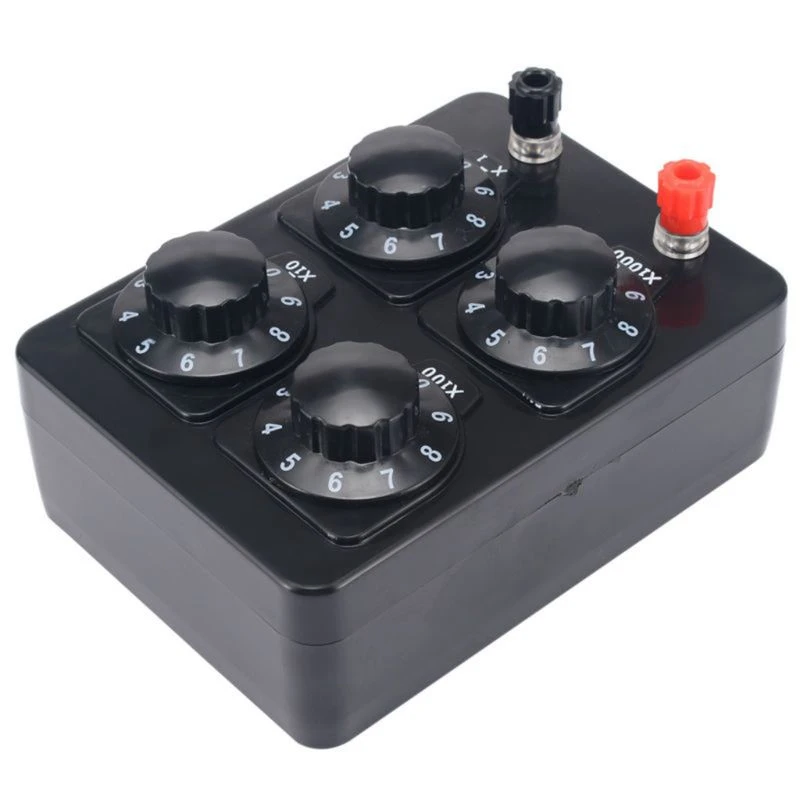 0-9999 Ohm Simple Resistance Box Precision Variable Decade Resistor Teaching Instrument
0-9999 Ohm Simple Resistance Box Precision Variable Decade Resistor Teaching Instrument