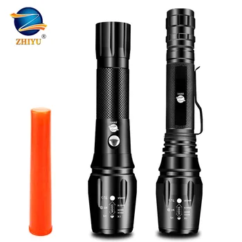 ZHIYU Rechargeable Tactical Flashlight LED torch 18650 4200mAh Battery T6 Waterproof LED Torch with Red light warning function
ZHIYU Rechargeable Tactical Flashlight LED torch 18650 4200mAh Battery T6 Waterproof LED Torch with Red light warning function