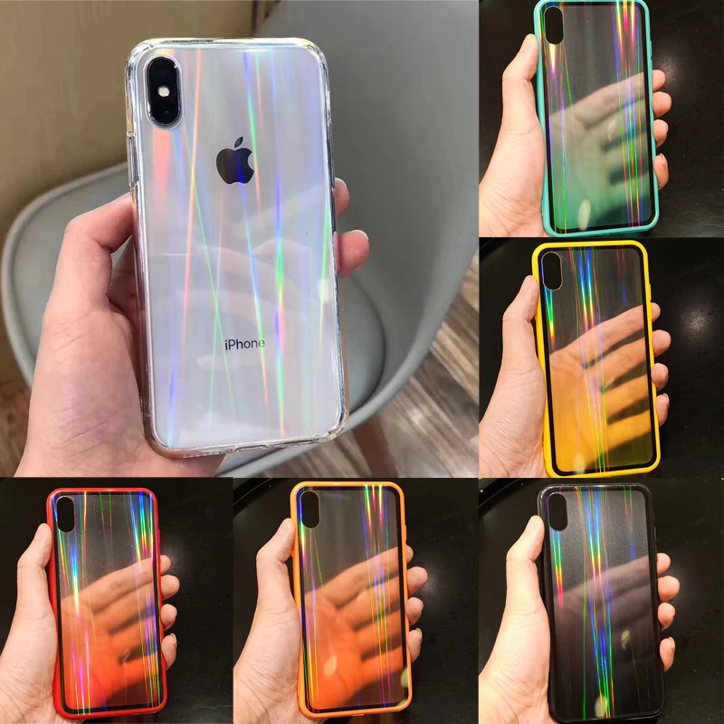 Shiny Gradient Rainbow Laser Case for iPhone 11 Pro XS Max Xr Transparent Soft Capa Hull for iPhone 8 7 6S Plus Holographic Case
Shiny Gradient Rainbow Laser Case for iPhone 11 Pro XS Max Xr Transparent Soft Capa Hull for iPhone 8 7 6S Plus Holographic Case