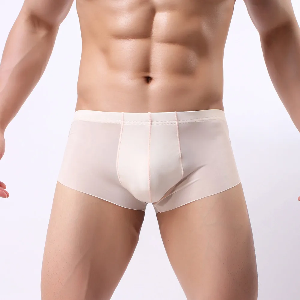Men's Boxer Underwear Soft Pure Color Underpants Knickers Boxershorts Bulge Pouch Sexy Nylon Silk Comfortable Underwear 
Men's Boxer Underwear Soft Pure Color Underpants Knickers Boxershorts Bulge Pouch Sexy Nylon Silk Comfortable Underwear
