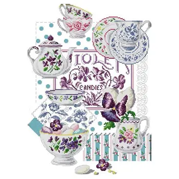 DIY Handmade Needlework Counted Cross Stitch Set Embroidery Kit 14CT Teacups Pattern Cross-Stitching 35 * 46cm Home Decoration
DIY Handmade Needlework Counted Cross Stitch Set Embroidery Kit 14CT Teacups Pattern Cross-Stitching 35 * 46cm Home Decoration