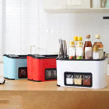 Kitchen Organizer Spice Rack Seasoning Spices Storage Box Cutlery Rack with Hook Herb & Spice Tools Knife Holder Accessories
Kitchen Organizer Spice Rack Seasoning Spices Storage Box Cutlery Rack with Hook Herb & Spice Tools Knife Holder Accessories