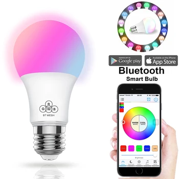 Bluetooth 4.0 Smart Bulb 4.5W E27 Dimmable Magic RGB +W LED Change Color Light Bulb Smart Home Lighting Lamp IOS /Android D30
Bluetooth 4.0 Smart Bulb 4.5W E27 Dimmable Magic RGB +W LED Change Color Light Bulb Smart Home Lighting Lamp IOS /Android D30