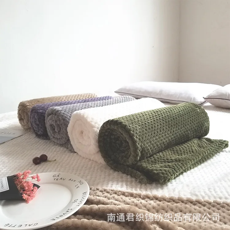 Solid Color Mesh Blanket Pineapple Coral Fleece Blanket xi gai tan Foreign Trade Small Blanket bei bei rong chong wu tan Wholesa
Solid Color Mesh Blanket Pineapple Coral Fleece Blanket xi gai tan Foreign Trade Small Blanket bei bei rong chong wu tan Wholesa