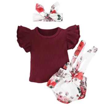 Newborn Summer 3pcs Baby Girls Ruffle Tops Suspender Tutu Shorts Skirt Girls Pants Overalls Baby Girls Outfits Sunsuit
Newborn Summer 3pcs Baby Girls Ruffle Tops Suspender Tutu Shorts Skirt Girls Pants Overalls Baby Girls Outfits Sunsuit