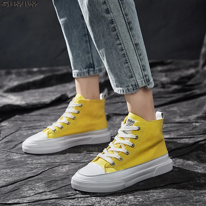 SWYIVY High Top Canvas Shoes Women Sneaker Black Shoes 2020 Spring/autumn Causal Shoes Female Ankle High Sneaker For Women Shoes
SWYIVY High Top Canvas Shoes Women Sneaker Black Shoes 2020 Spring/autumn Causal Shoes Female Ankle High Sneaker For Women Shoes