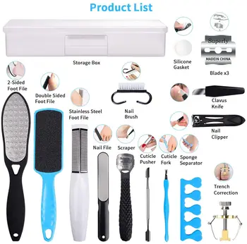 13 in 1 Pedicure Tools Kit double sided foot file/stainless sreel foot file/nail file/scraper/nail brush/cuticle pusher fork
13 in 1 Pedicure Tools Kit double sided foot file/stainless sreel foot file/nail file/scraper/nail brush/cuticle pusher fork