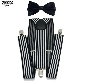 Men's Bow Tie Suspenders Set Adjustable Black White Boy Bowtie for Wedding Birthday Party
Men's Bow Tie Suspenders Set Adjustable Black White Boy Bowtie for Wedding Birthday Party